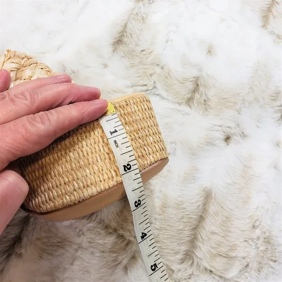 ☆ Cape Robbin Yara Nude Braided Strap High Block Heel Slip On Heeled Sandals - Picture 15 of 15